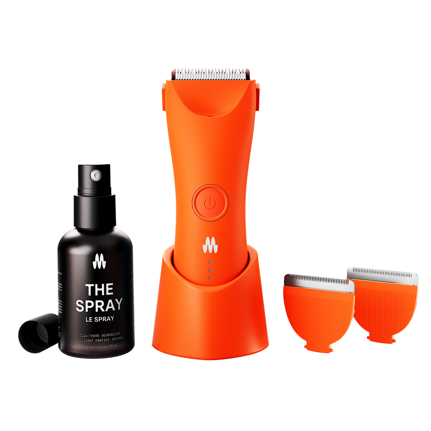 Meridian Trimmer Plus in Blaze color with replacement blades and THE SPRAY