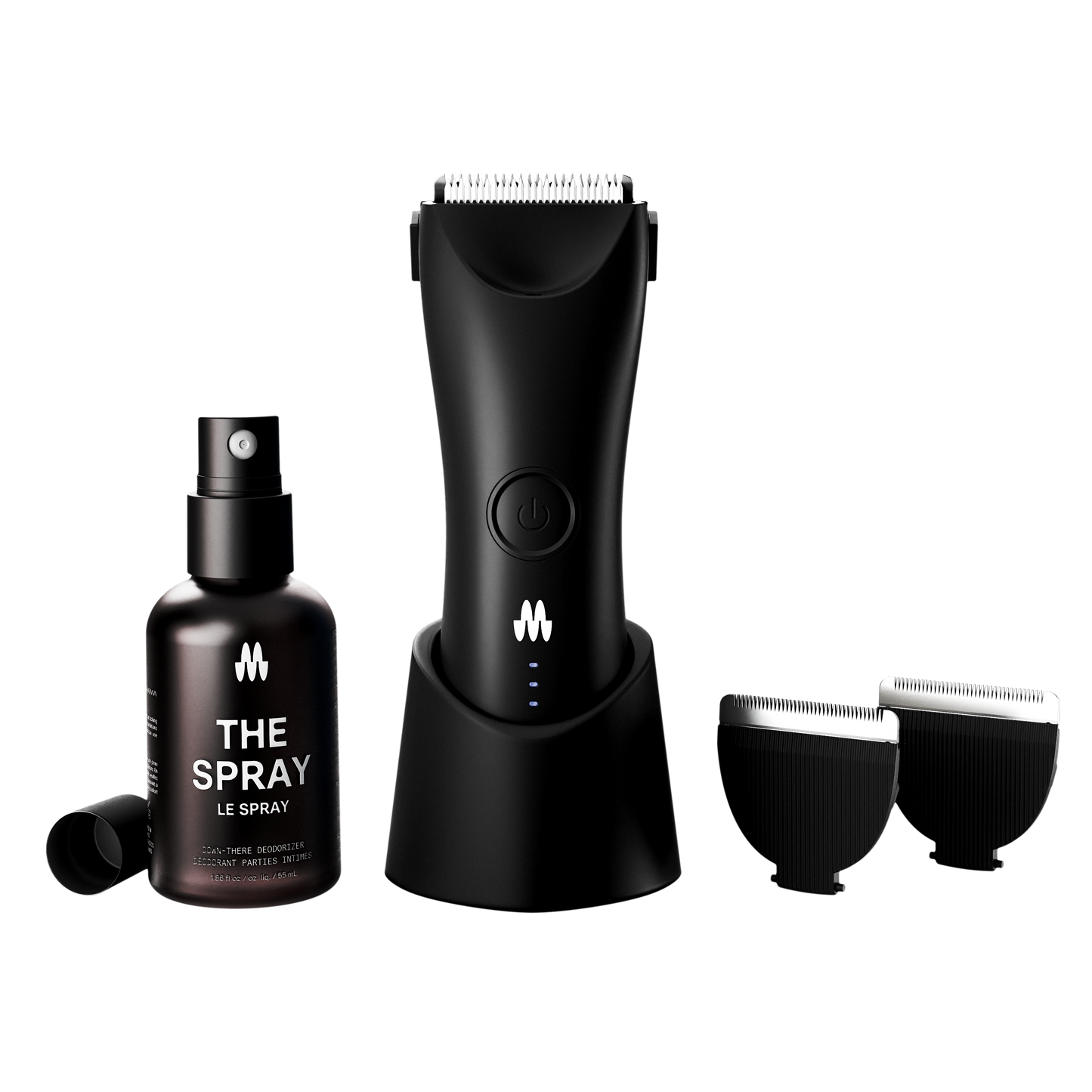 Meridian Trimmer Plus in Onyx color with replacement blades and THE SPRAY