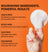 Facial cleansing pad held by hand with text highlighting AHAs, BHAs, witch hazel, aloe vera, and niacinamide benefits for skin care.